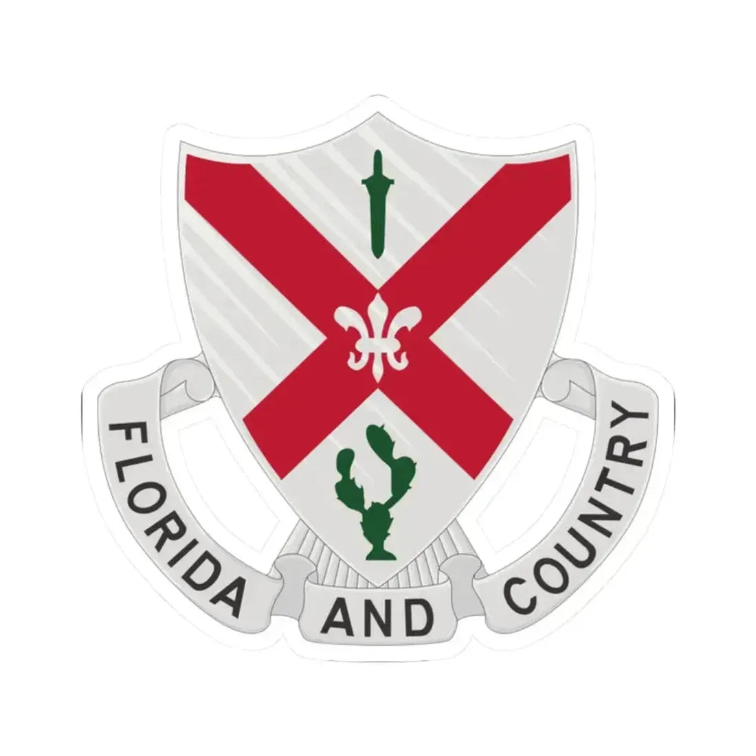 124th Infantry Regiment (U.S. Army) STICKER Vinyl Kiss-Cut Decal 2 Inch White - The Sticker Space