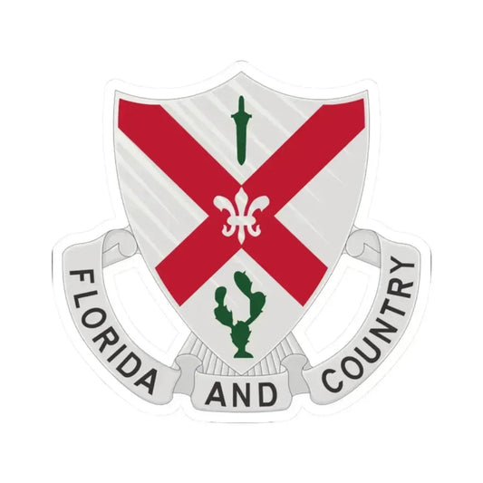 124th Infantry Regiment (U.S. Army) STICKER Vinyl Kiss-Cut Decal 2 Inch White - The Sticker Space