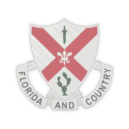 124th Infantry Regiment (U.S. Army) STICKER Vinyl Kiss-Cut Decal 3 Inch Transparent - The Sticker Space