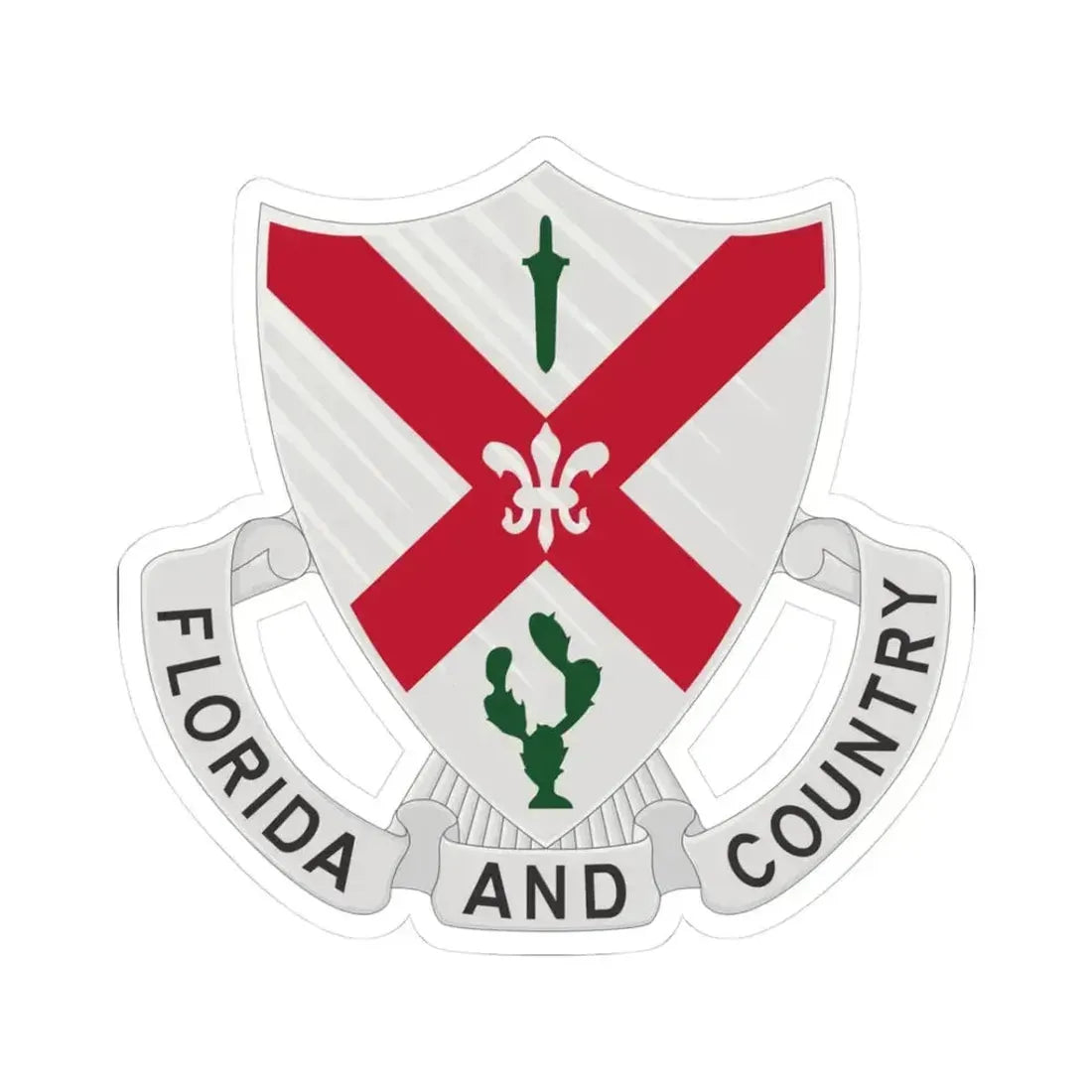 124th Infantry Regiment (U.S. Army) STICKER Vinyl Kiss-Cut Decal 3 Inch White - The Sticker Space