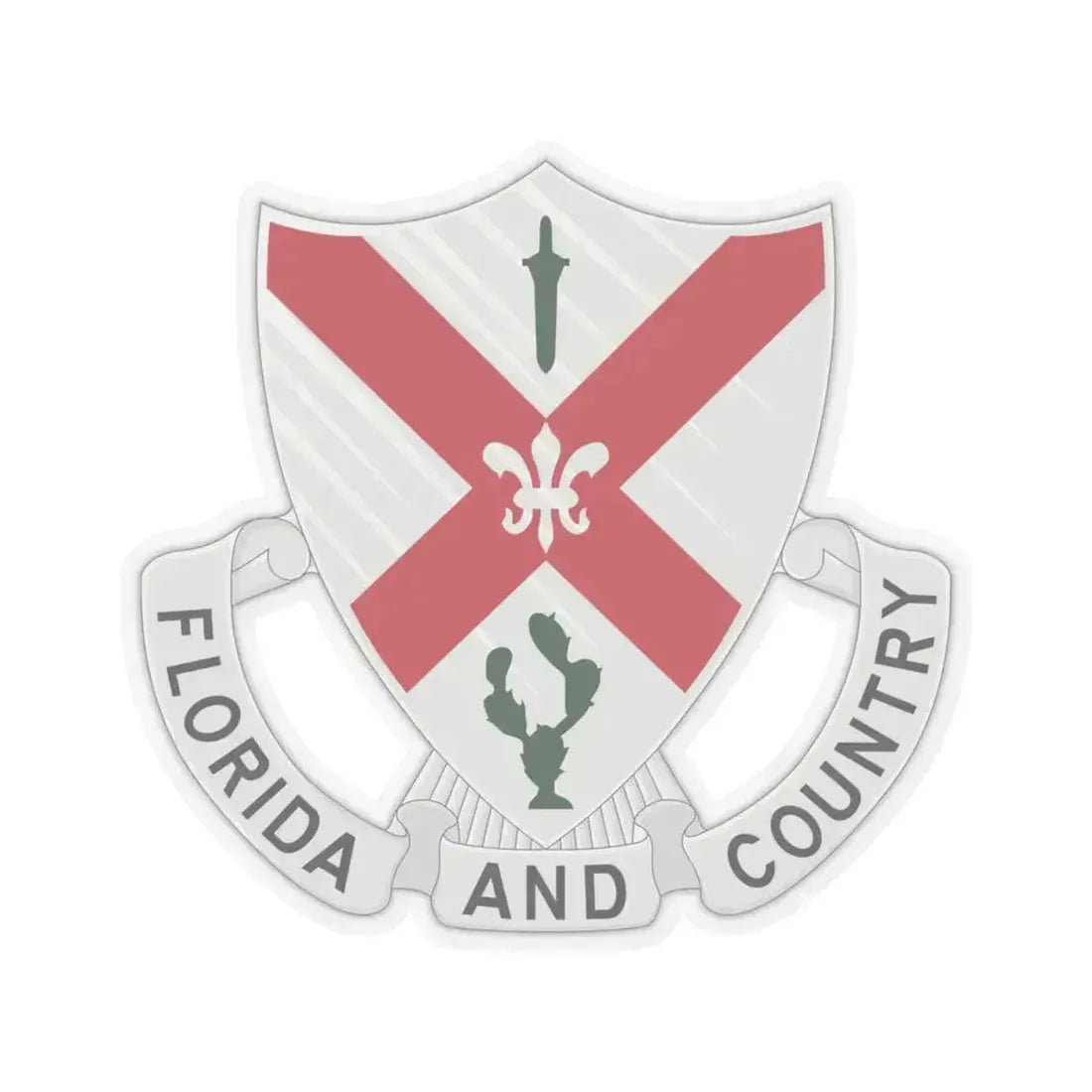 124th Infantry Regiment (U.S. Army) STICKER Vinyl Kiss-Cut Decal 4 Inch Transparent - The Sticker Space