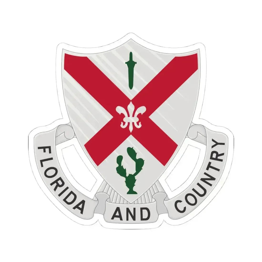 124th Infantry Regiment (U.S. Army) STICKER Vinyl Kiss-Cut Decal 4 Inch White - The Sticker Space