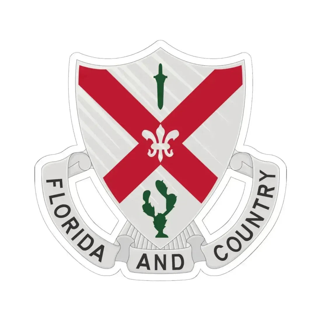 124th Infantry Regiment (U.S. Army) STICKER Vinyl Kiss-Cut Decal 6 Inch White - The Sticker Space