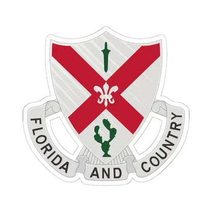 124th Infantry Regiment (U.S. Army) STICKER Vinyl Kiss-Cut Decal 6 Inch White - The Sticker Space