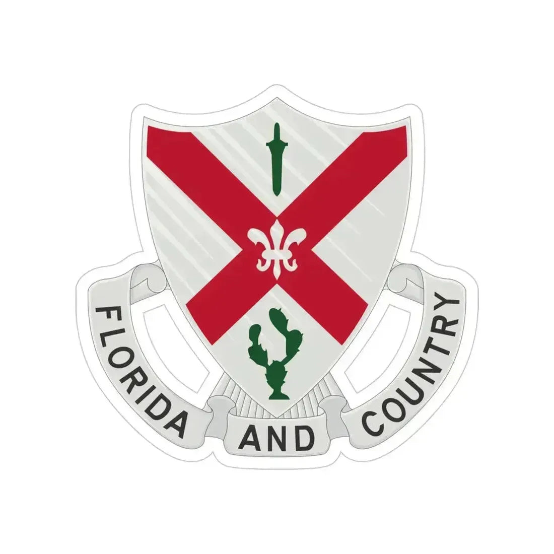 124th Infantry Regiment (U.S. Army) Transparent STICKER Die-Cut Vinyl Decal 4 Inch - The Sticker Space