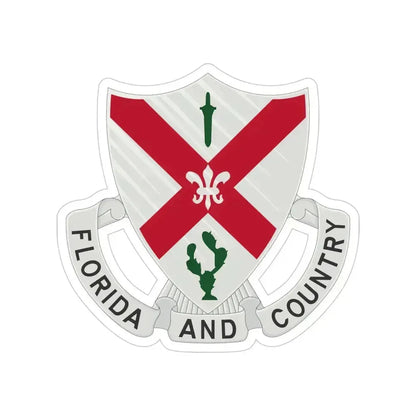 124th Infantry Regiment (U.S. Army) Transparent STICKER Die-Cut Vinyl Decal 4 Inch - The Sticker Space