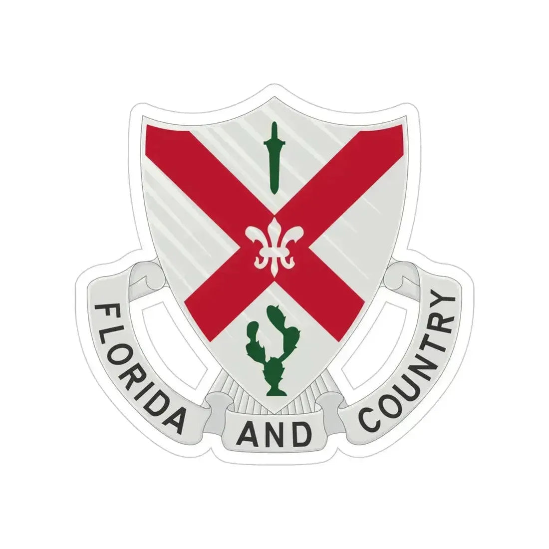 124th Infantry Regiment (U.S. Army) Transparent STICKER Die-Cut Vinyl Decal 4 Inch - The Sticker Space