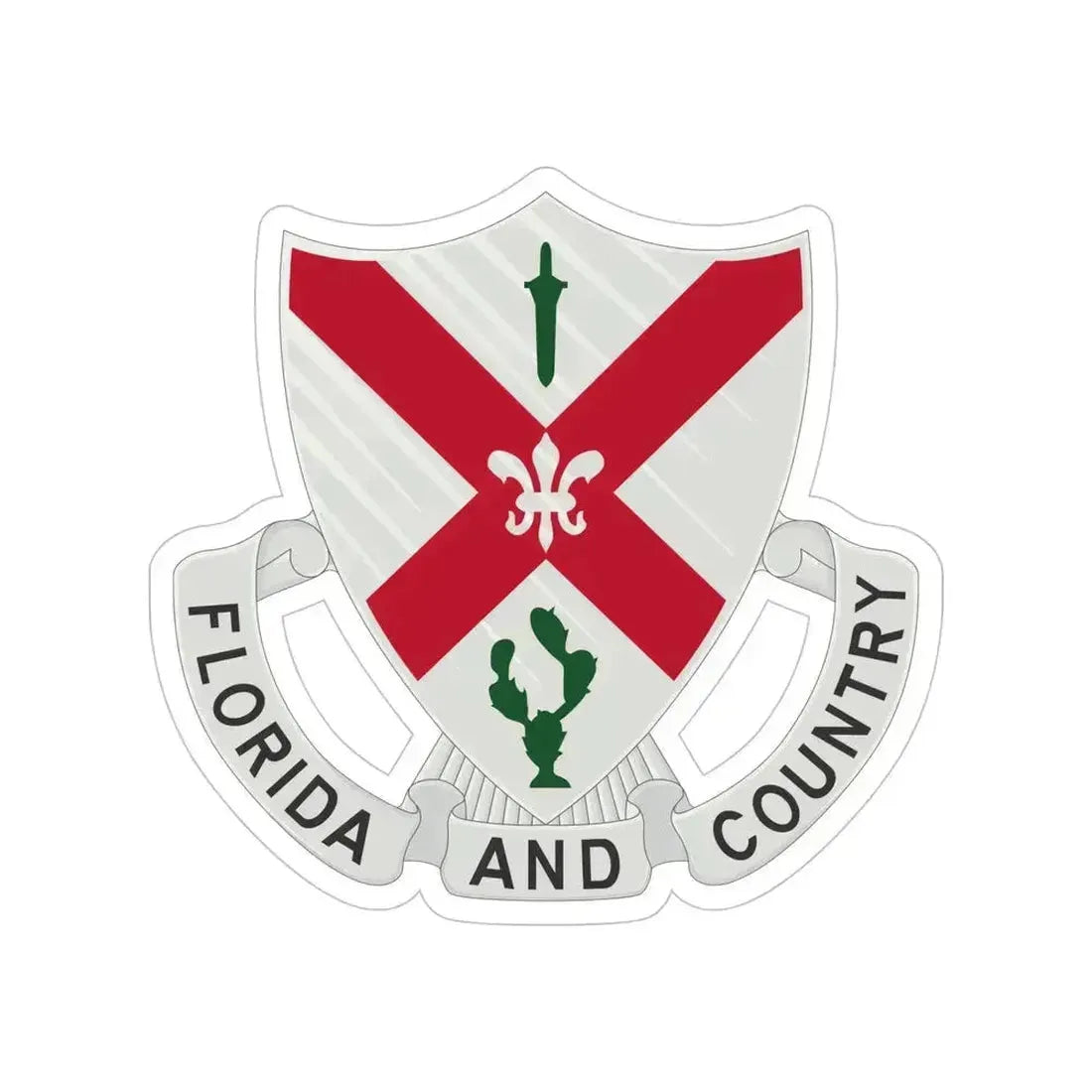 124th Infantry Regiment (U.S. Army) Transparent STICKER Die-Cut Vinyl Decal 5 Inch - The Sticker Space