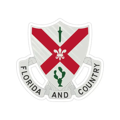 124th Infantry Regiment (U.S. Army) Transparent STICKER Die-Cut Vinyl Decal 5 Inch - The Sticker Space