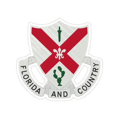 124th Infantry Regiment (U.S. Army) Transparent STICKER Die-Cut Vinyl Decal 5 Inch - The Sticker Space