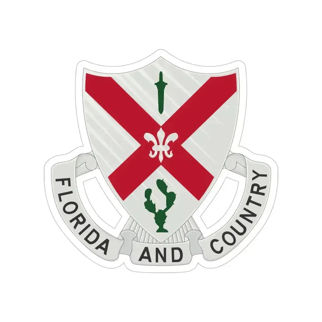 124th Infantry Regiment (U.S. Army) Transparent STICKER Die-Cut Vinyl Decal 6 Inch - The Sticker Space