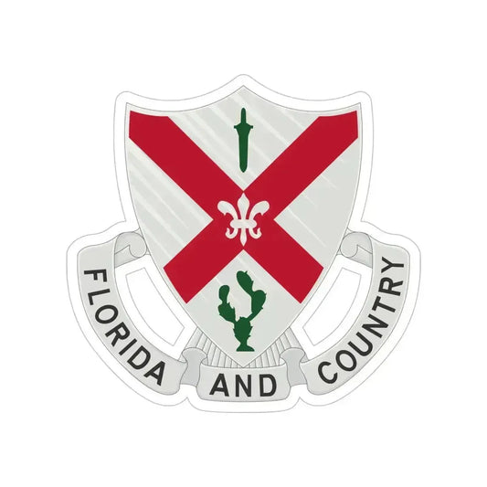 124th Infantry Regiment (U.S. Army) Transparent STICKER Die-Cut Vinyl Decal 6 Inch - The Sticker Space