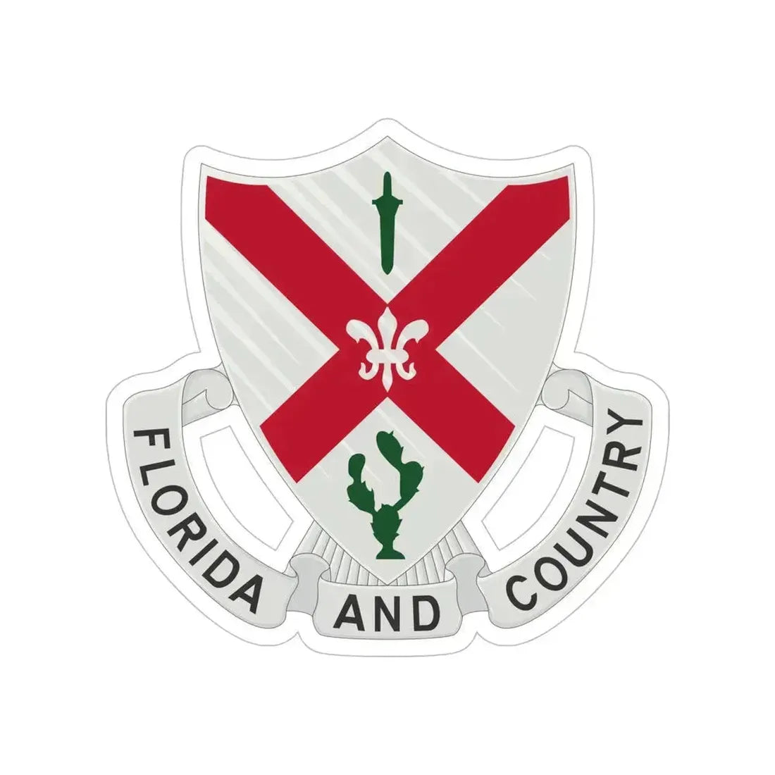 124th Infantry Regiment (U.S. Army) Transparent STICKER Die-Cut Vinyl Decal 6 Inch - The Sticker Space