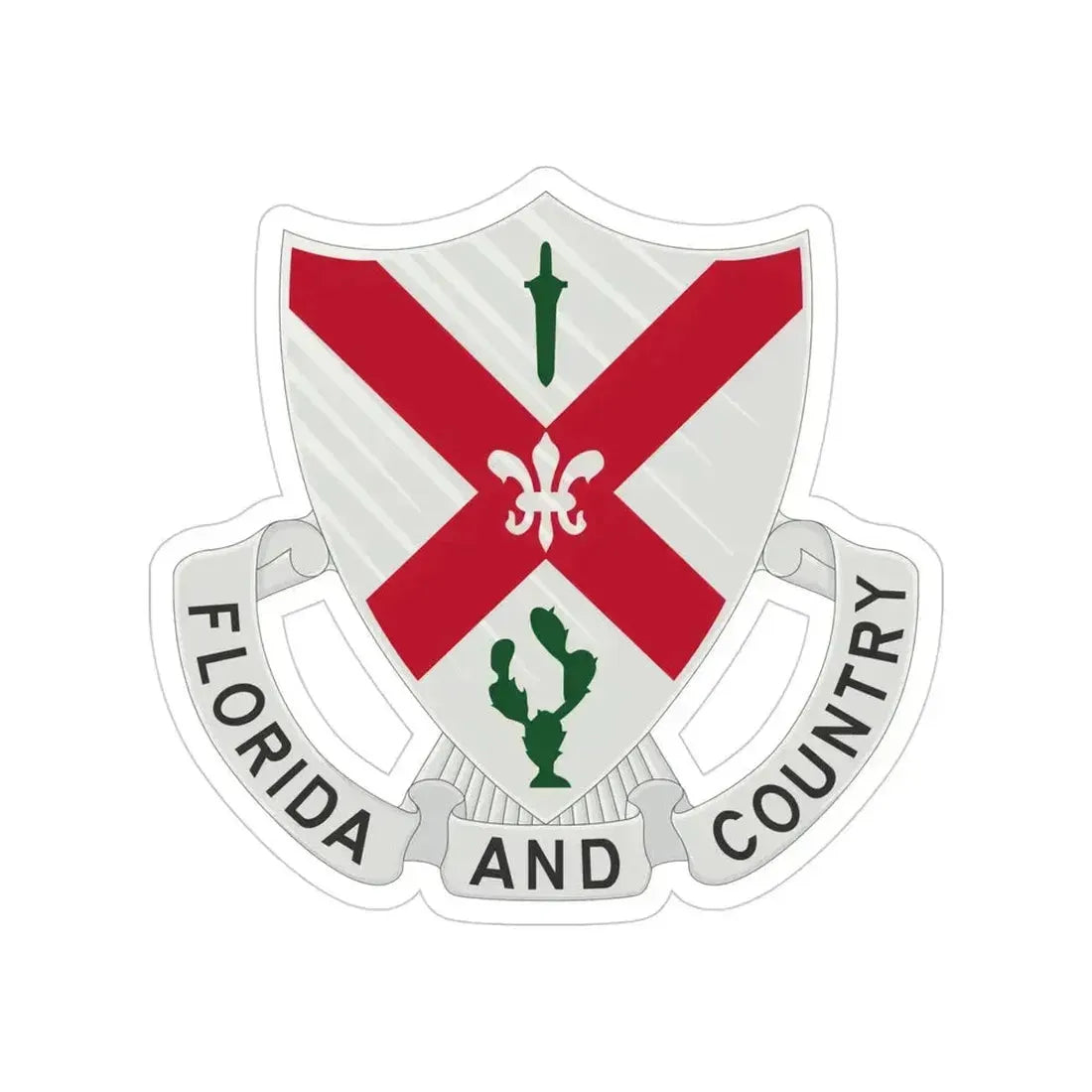 124th Infantry Regiment (U.S. Army) Transparent STICKER Die-Cut Vinyl Decal - The Sticker Space