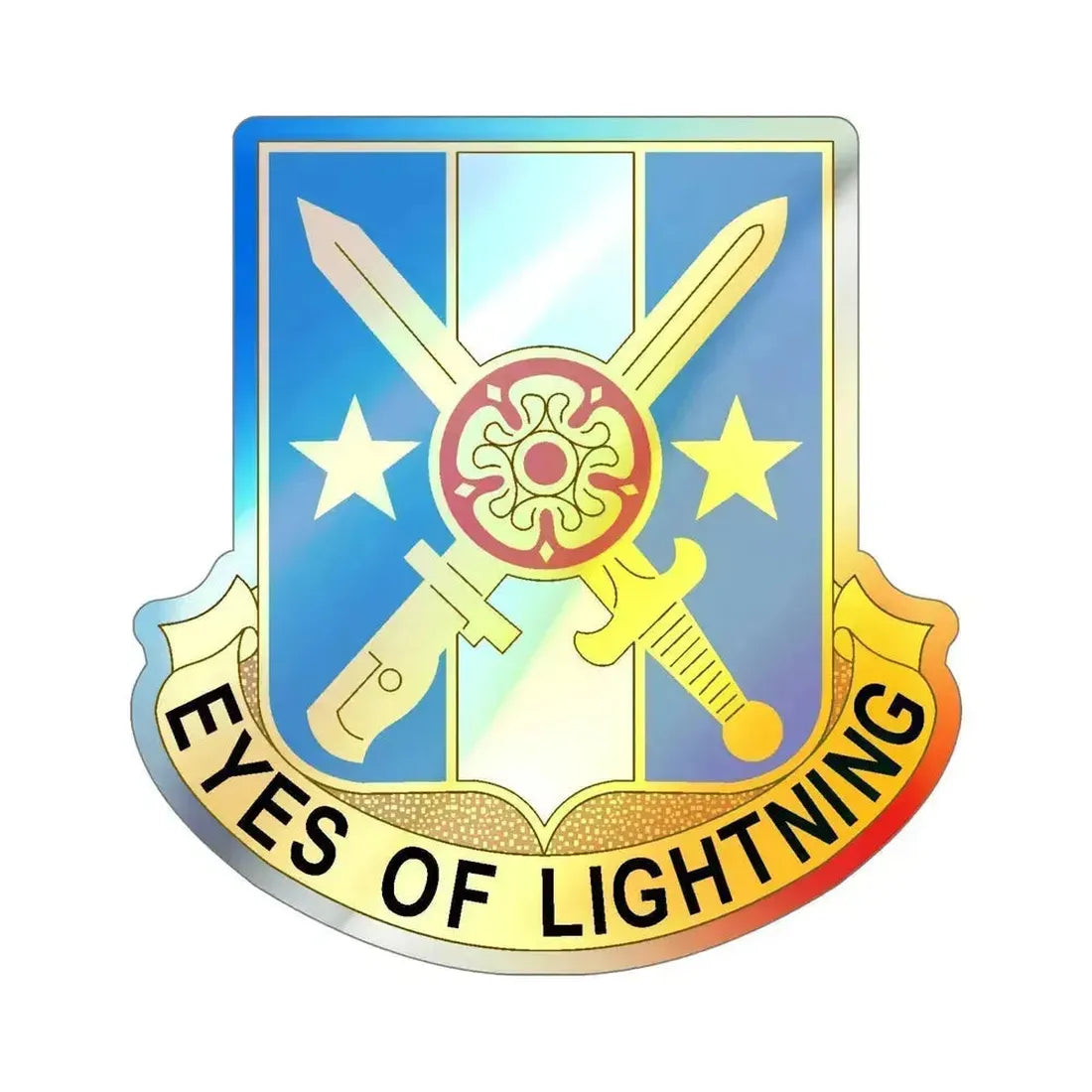 125 Military Intelligence Battalion (U.S. Army) Holographic STICKER Die-Cut Vinyl Decal 6 Inch Holographic - The Sticker Space