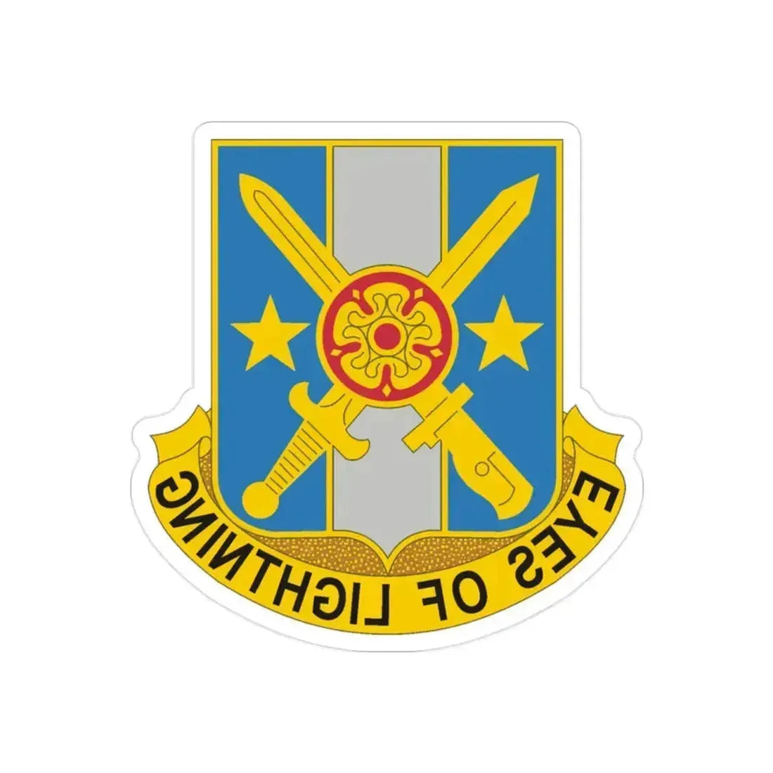 125 Military Intelligence Battalion (U.S. Army) REVERSE PRINT Transparent Die-Cut STICKER 2 Inch Die-Cut Transparent - The Sticker Space