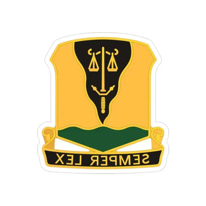 125 Military Police Battalion (U.S. Army) REVERSE PRINT Transparent Die-Cut STICKER 2 Inch Die-Cut Transparent - The Sticker Space