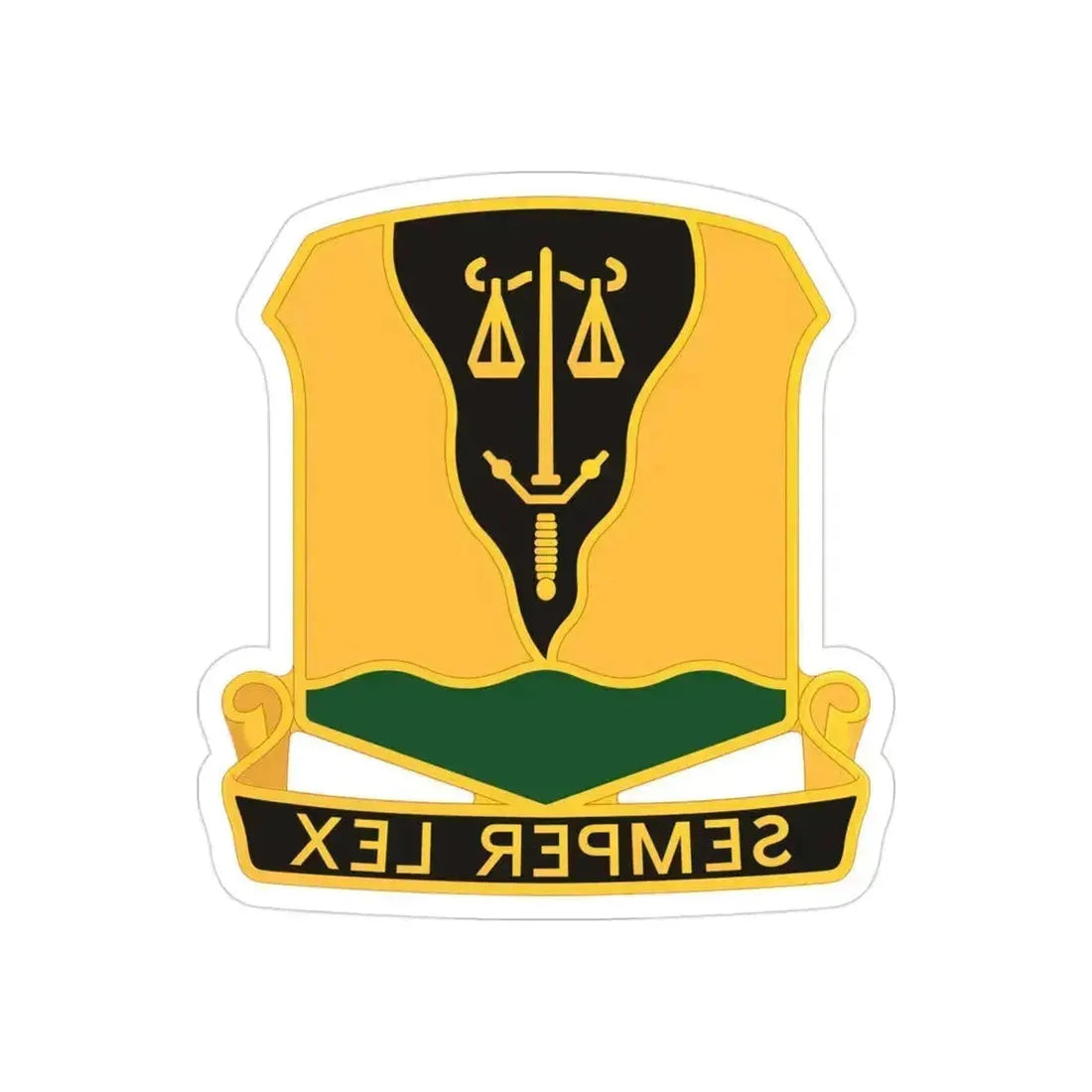125 Military Police Battalion (U.S. Army) REVERSE PRINT Transparent Die-Cut STICKER 3 Inch Die-Cut Transparent - The Sticker Space
