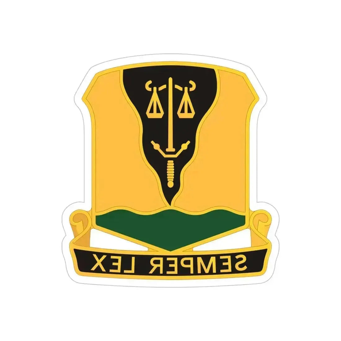 125 Military Police Battalion (U.S. Army) REVERSE PRINT Transparent Die-Cut STICKER 5 Inch Die-Cut Transparent - The Sticker Space