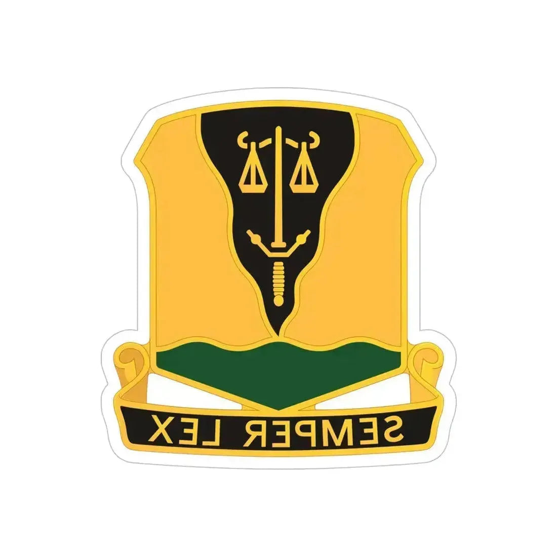 125 Military Police Battalion (U.S. Army) REVERSE PRINT Transparent Die-Cut STICKER 6 Inch Die-Cut Transparent - The Sticker Space