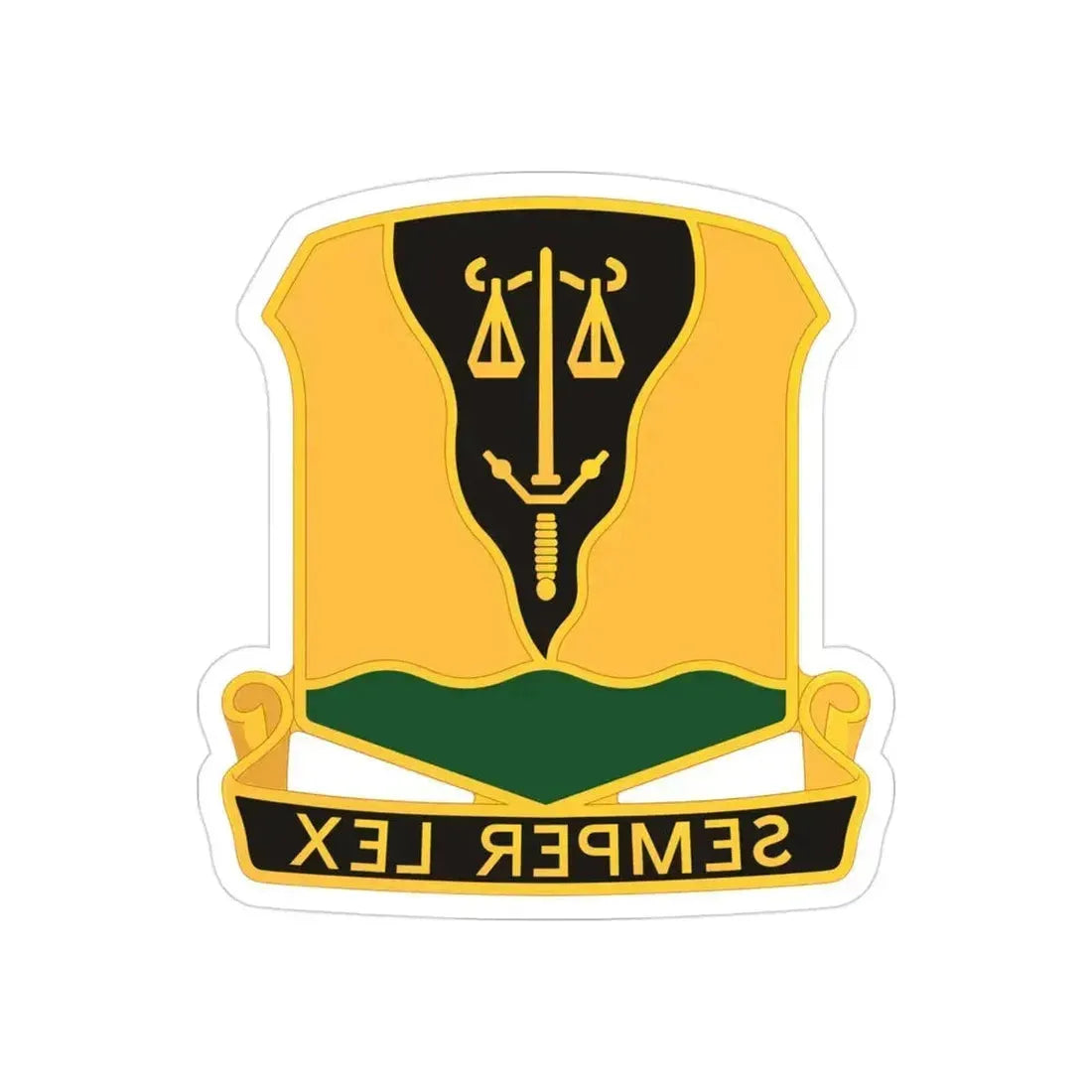 125 Military Police Battalion (U.S. Army) REVERSE PRINT Transparent Die-Cut STICKER - The Sticker Space