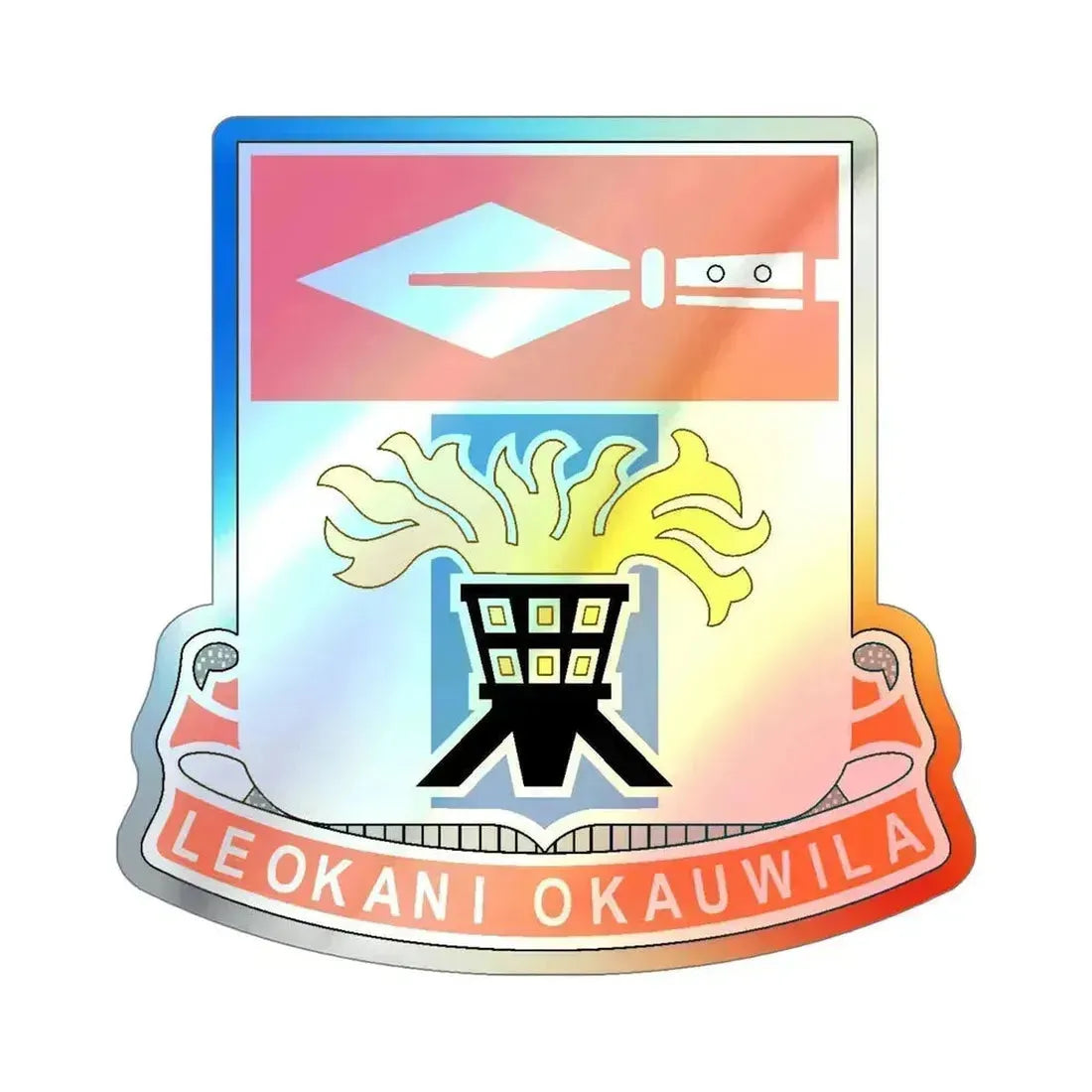 125 Signal Battalion (U.S. Army) Holographic STICKER Die-Cut Vinyl Decal 6 Inch Holographic - The Sticker Space