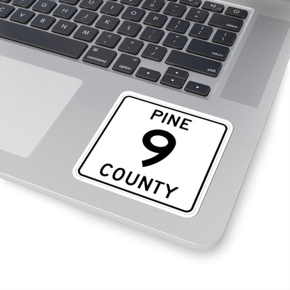 Pine County Route 9 MN (Minnesota) (Road Sign) STICKER Vinyl Kiss-Cut Decal