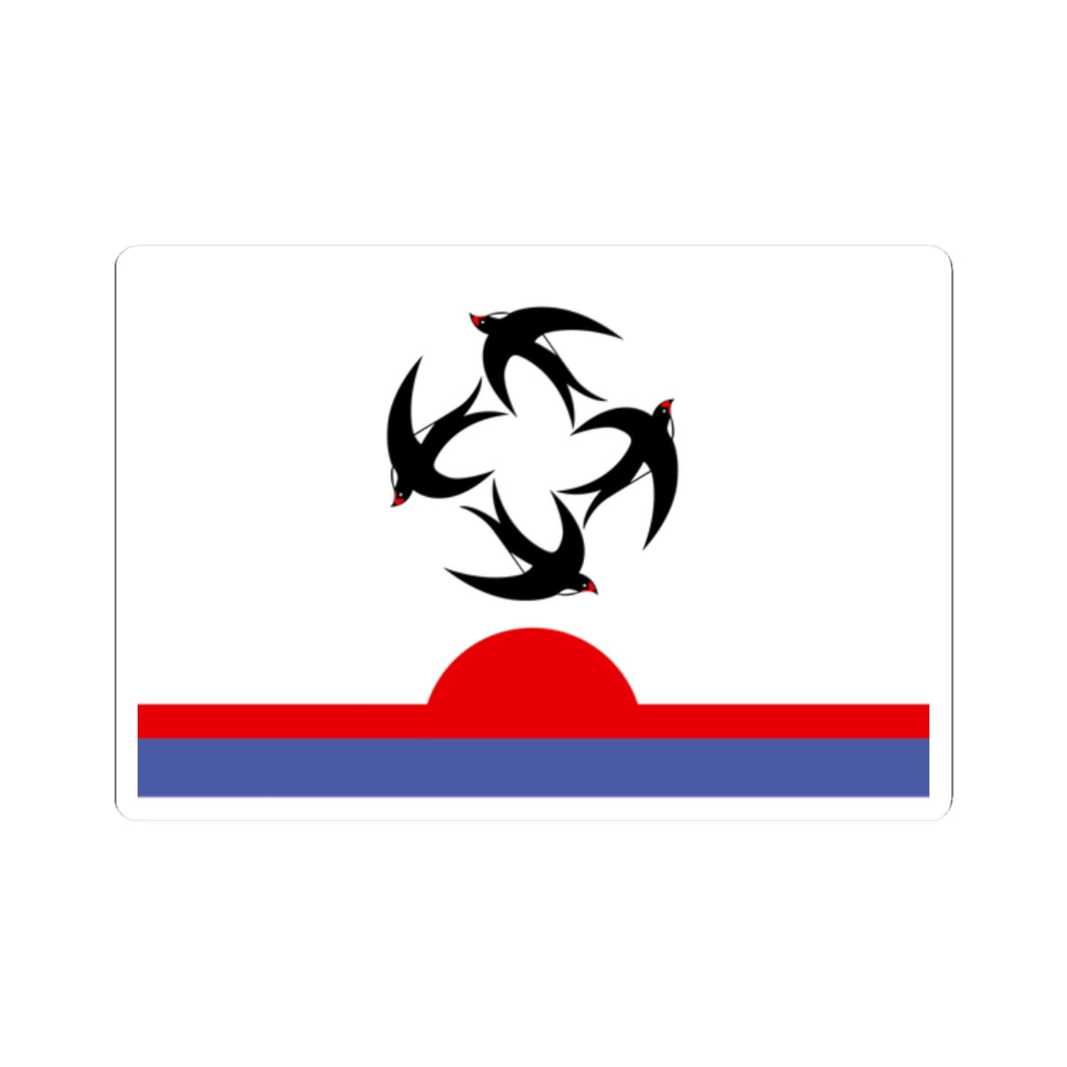Flag of Kilmezsky rayon Kirov oblast (Russia) STICKER Vinyl Kiss-Cut Decal