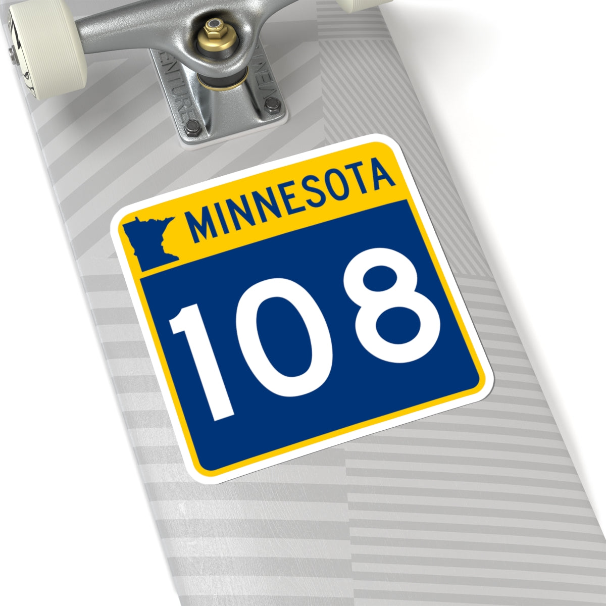MN-108 (Minnesota) (Road Sign) STICKER Vinyl Kiss-Cut Decal
