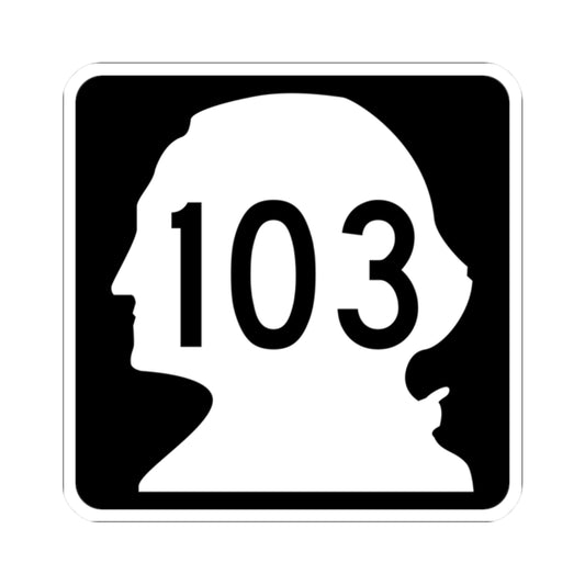 WA-103 (Washington) (Road Sign) STICKER Vinyl Kiss-Cut Decal