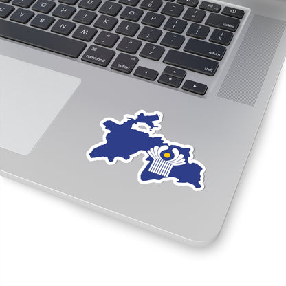 Flag-map of Tajikistan CIS (Tajikistan) STICKER Vinyl Kiss-Cut Decal