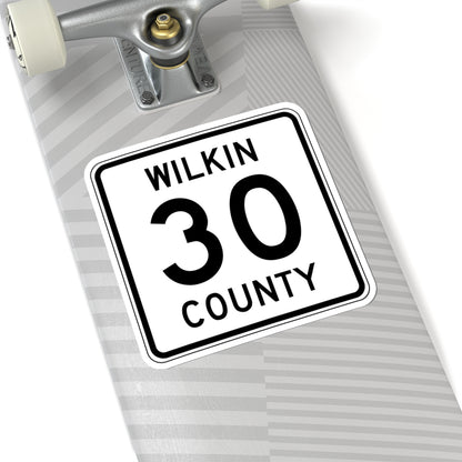 Wilkin County Route 30 MN (Minnesota) (Road Sign) STICKER Vinyl Kiss-Cut Decal