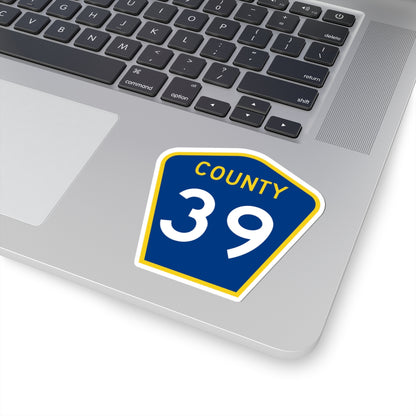 County 39 MN (Minnesota) (Road Sign) STICKER Vinyl Kiss-Cut Decal