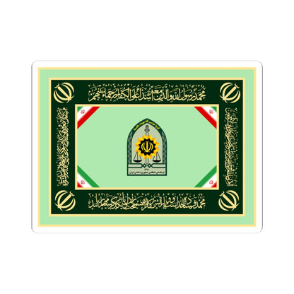 Flag of the Law Enforcement Force of the Islamic Republic of Iran (Iran) STICKER Vinyl Kiss-Cut Decal