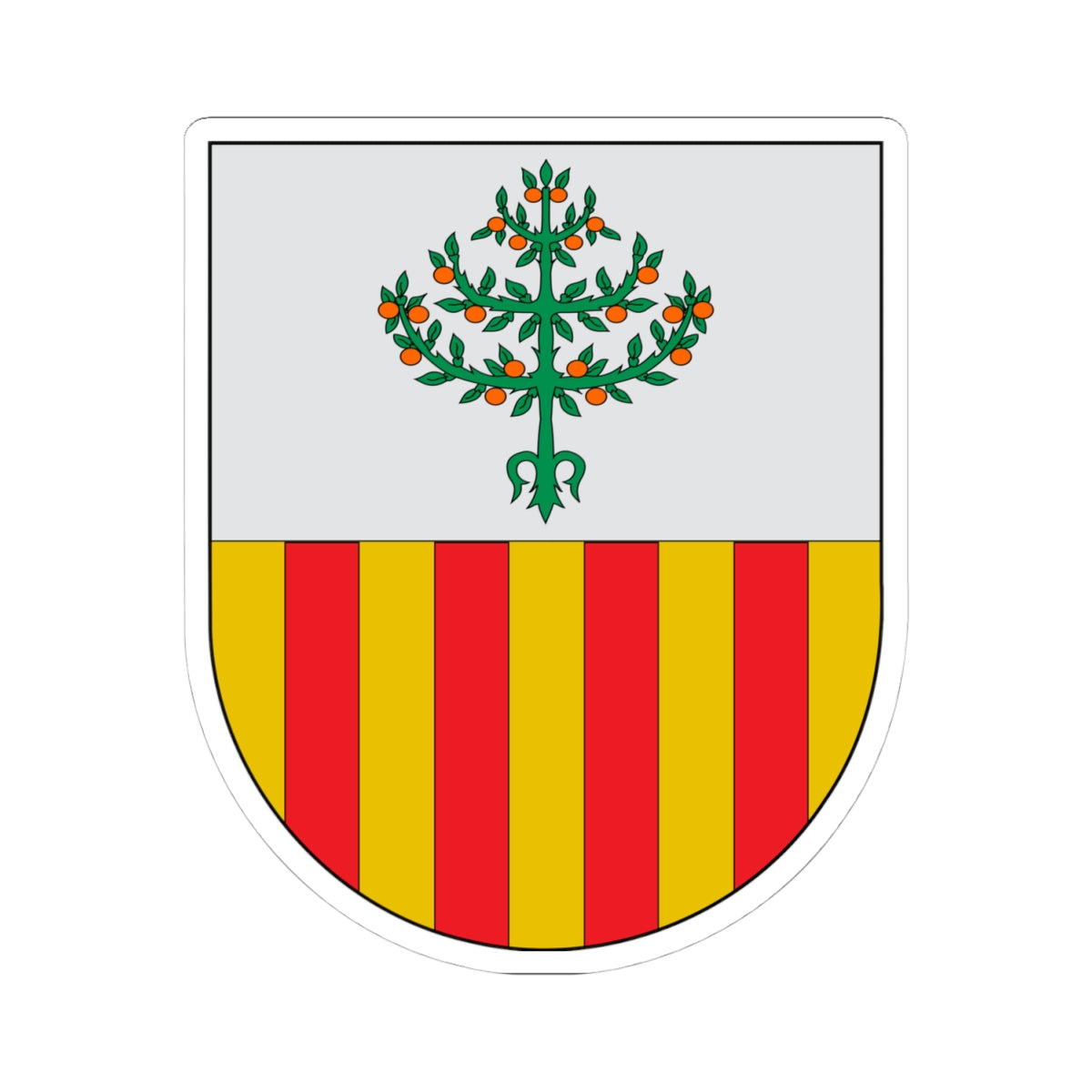 Antic escut de Xerta (Spain) (Coat of Arms) STICKER Vinyl Kiss-Cut Decal