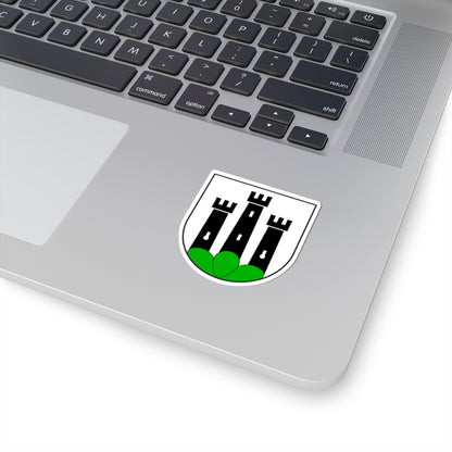 Susch wappen (Switzerland) (Coat of Arms) STICKER Vinyl Kiss-Cut Decal