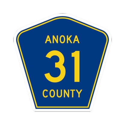 Anoka County Route 31 (Minnesota) (Road Sign) STICKER Vinyl Kiss-Cut Decal