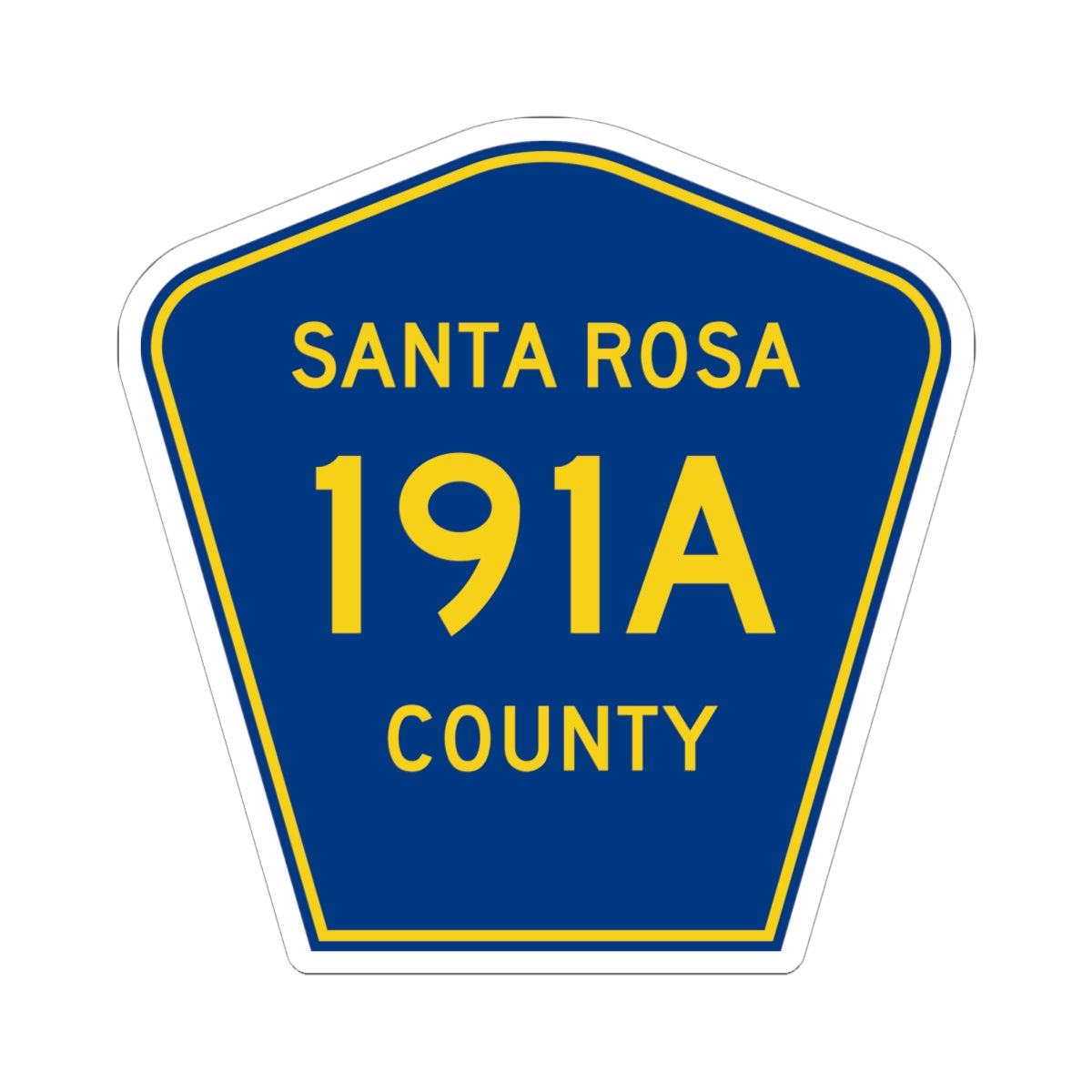 Santa Rosa County 191A (Florida) (Road Sign) STICKER Vinyl Kiss-Cut Decal