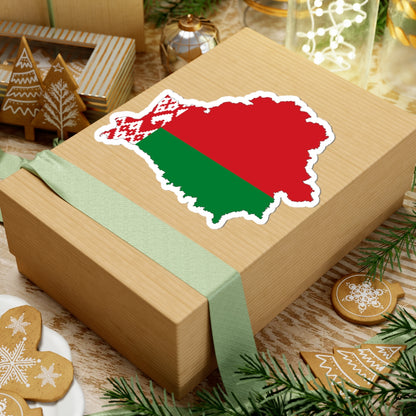Belarus-Flagmap (Belarus) STICKER Vinyl Kiss-Cut Decal