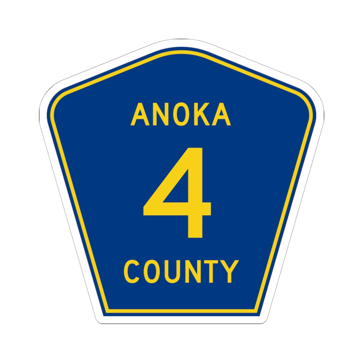 Anoka County Road 4 (Minnesota) (Road Sign) STICKER Vinyl Kiss-Cut Decal