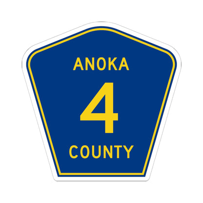 Anoka County Road 4 (Minnesota) (Road Sign) STICKER Vinyl Kiss-Cut Decal