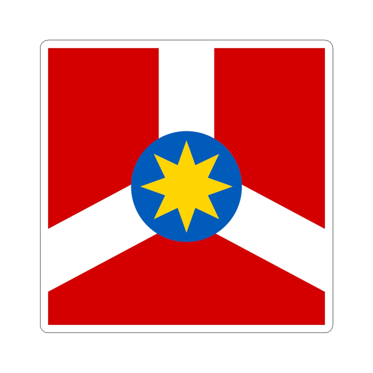 Berezhany Vinnytsia Oblast flag (Ukraine) STICKER Vinyl Kiss-Cut Decal