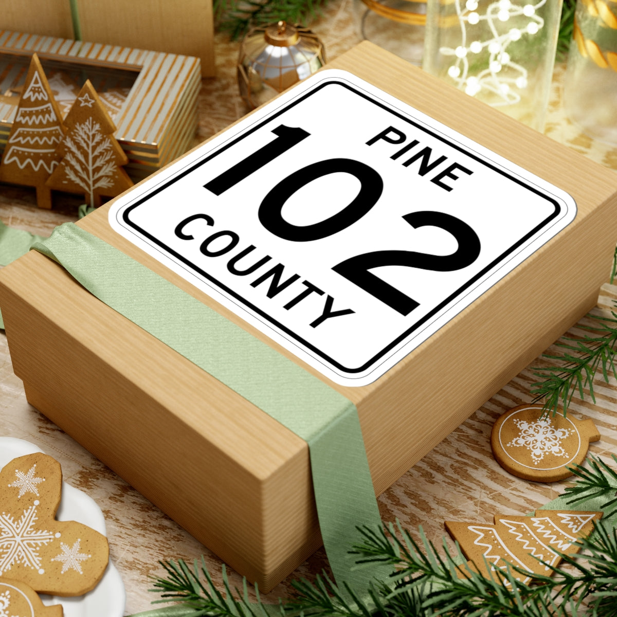 Pine County Route 102 MN (Minnesota) (Road Sign) STICKER Vinyl Kiss-Cut Decal
