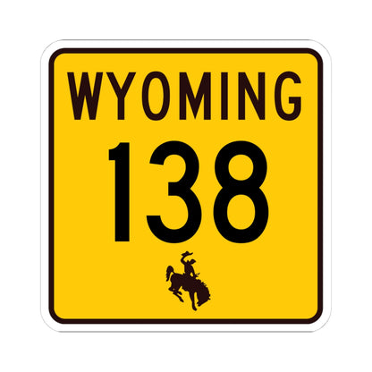 WY-138 (Wyoming) (Road Sign) STICKER Vinyl Kiss-Cut Decal