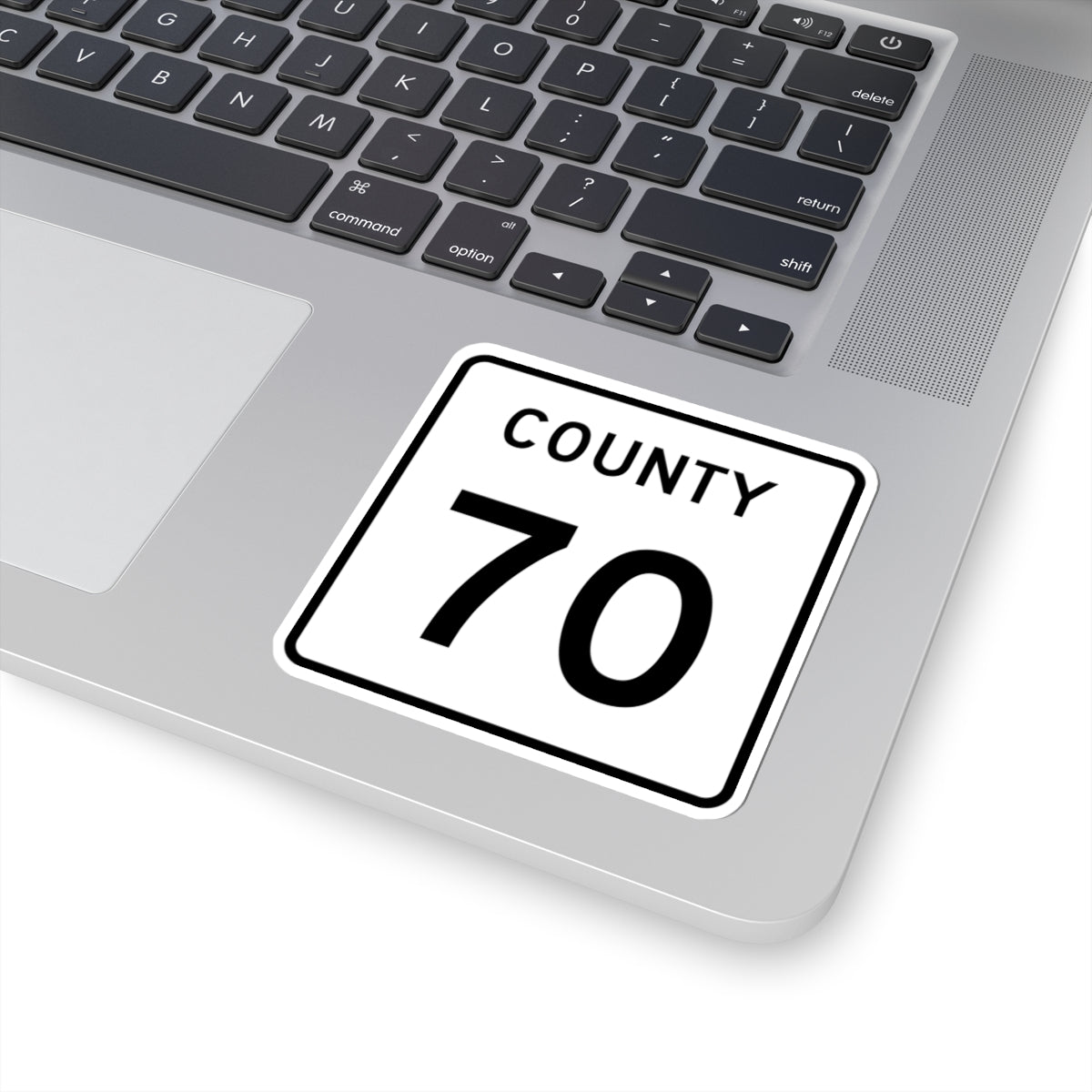 County 70 square (Minnesota) (Road Sign) STICKER Vinyl Kiss-Cut Decal
