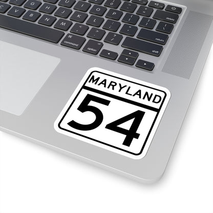 MD Route 54 (Maryland) (Road Sign) STICKER Vinyl Kiss-Cut Decal