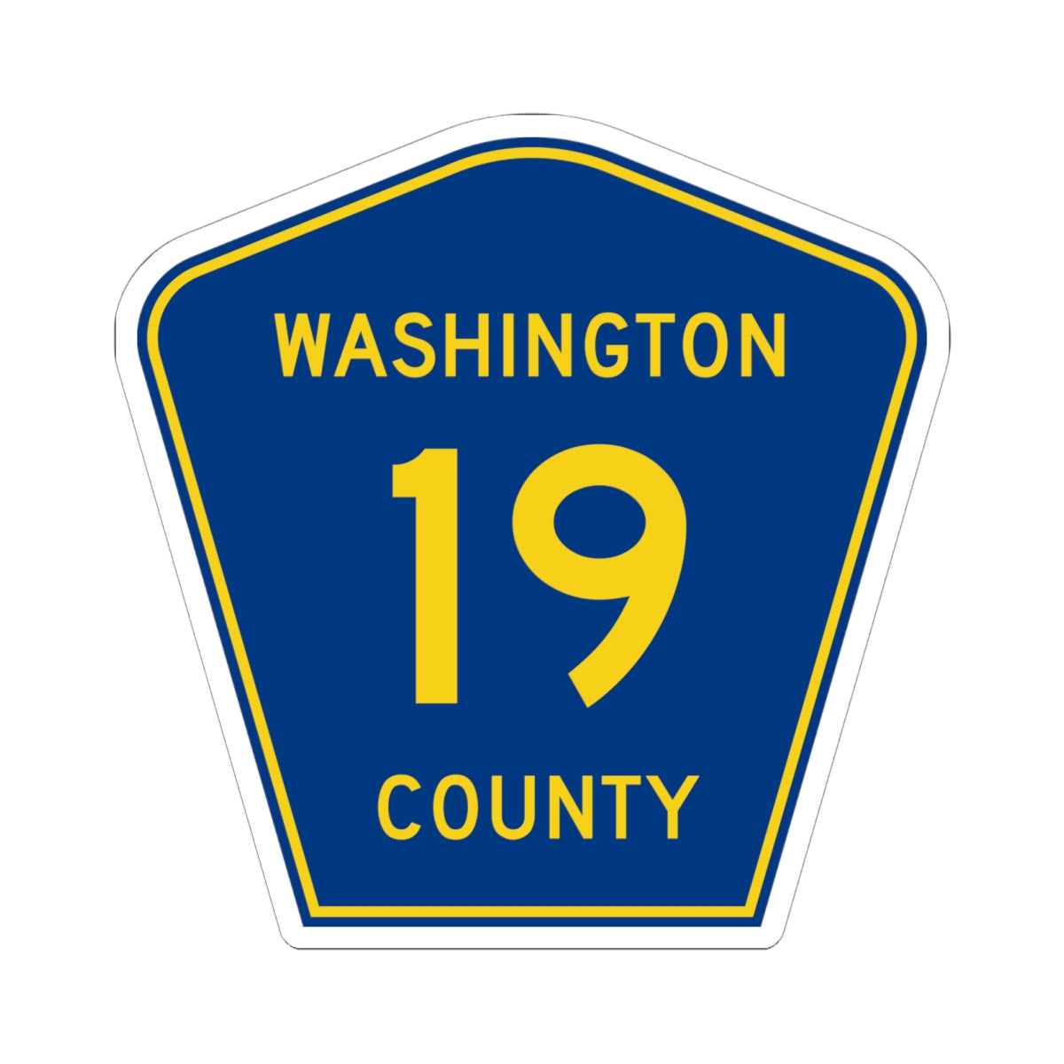 Washington County Route 19 MN (Minnesota) (Road Sign) STICKER Vinyl Kiss-Cut Decal
