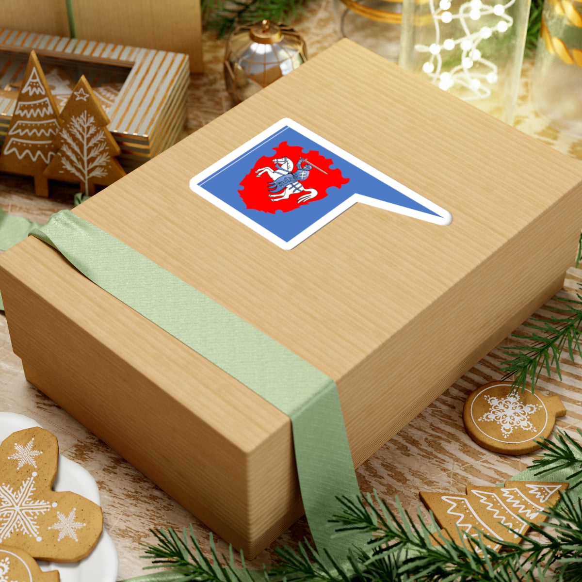 Banner of Bieraście Voivodeship (Belarus) (Coat of Arms) STICKER Vinyl Kiss-Cut Decal