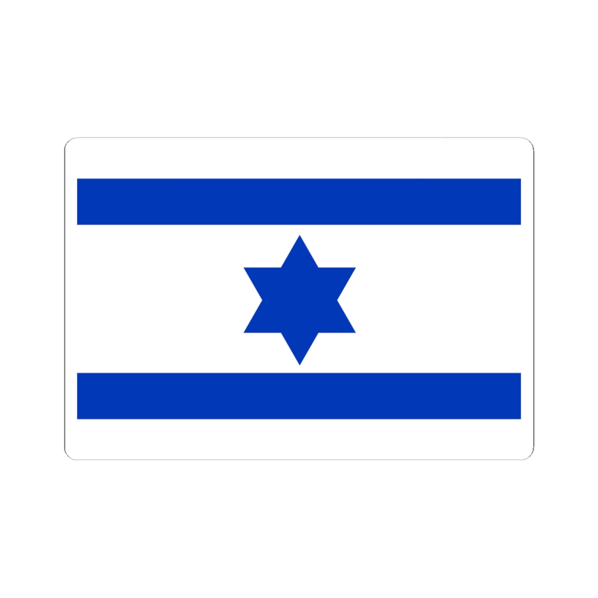 Flag of Israel 1948 3-2 (Israel) STICKER Vinyl Kiss-Cut Decal