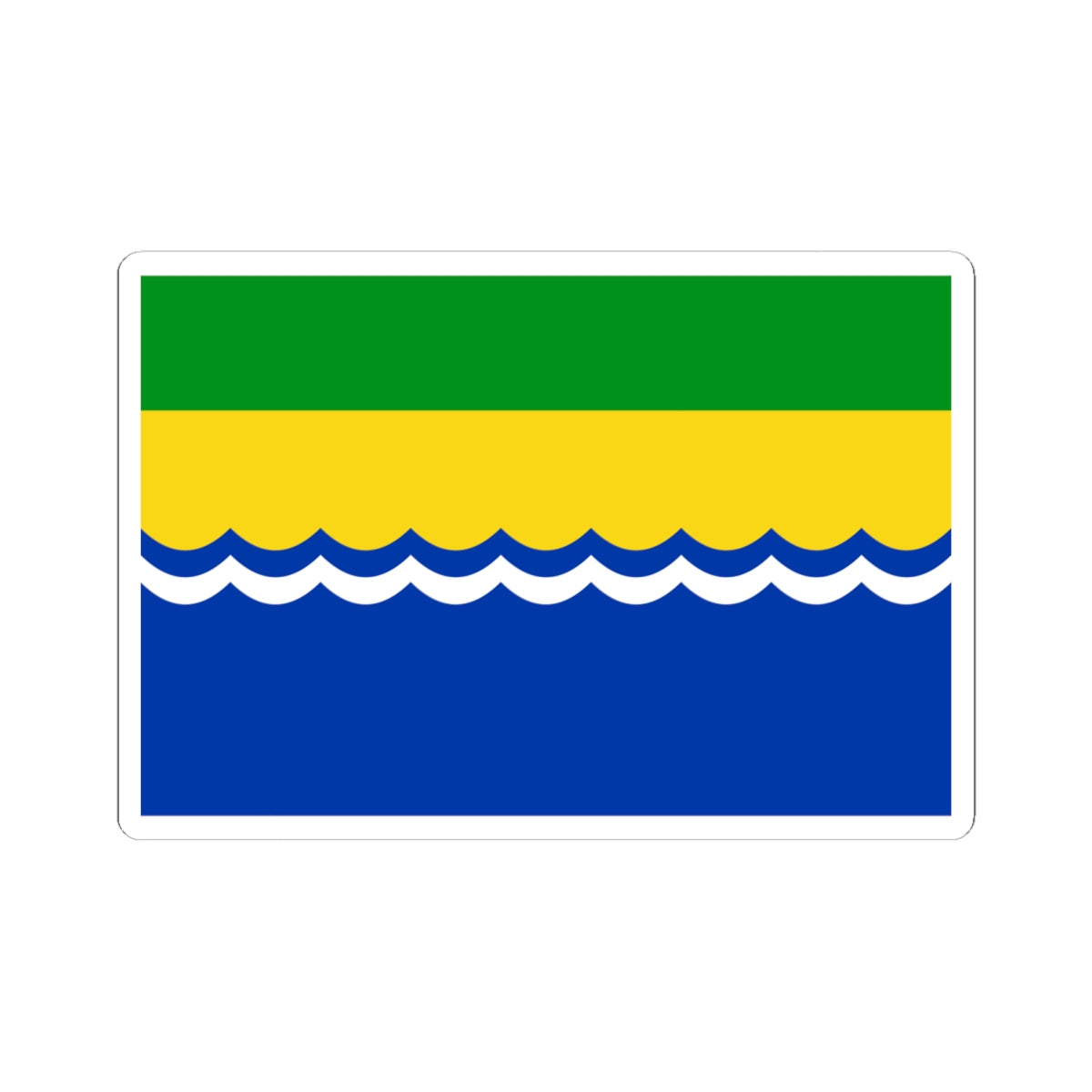 Flag of Azovsky rayon Rostov oblast (Russia) STICKER Vinyl Kiss-Cut Decal